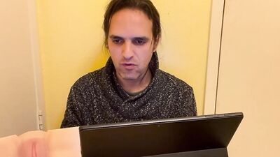 Amateur bloke is talking to a buddy in this homemade video