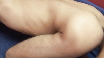 Two cute amateur chaps are having sex on a couch