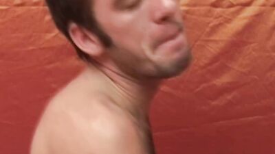 Two horny Russian fellows are playing with each other's willy