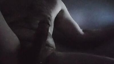 Raw homemade footage of a chap stroking his hard piston