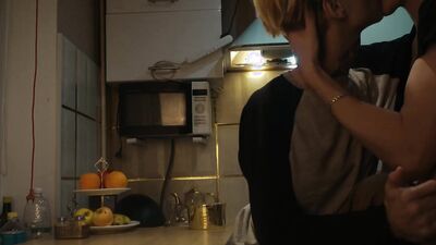 Skinny blond guy sucks boyfriend's hard pecker and gets fucked