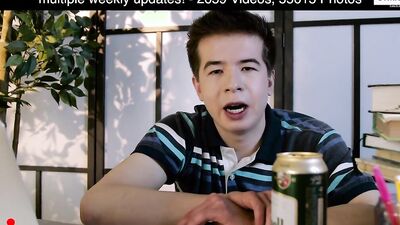 Handsome amateur bloke is riding his cute bud's hard piston