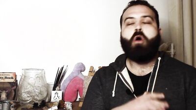 Naughty Armando Cabba paints some nipples in this amateur video