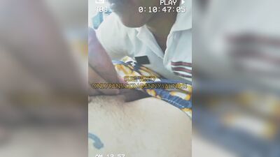 Horny amateur Latino is sucking neighbor's prick in this close-up footage