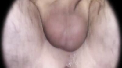 Lad drills his hairy ass with toy in this close-up footage