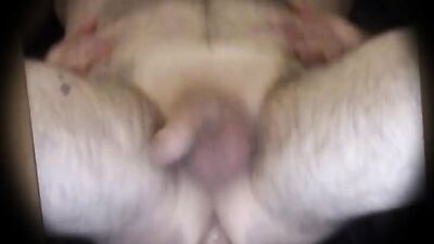 Lad drills his hairy ass with toy in this close-up footage