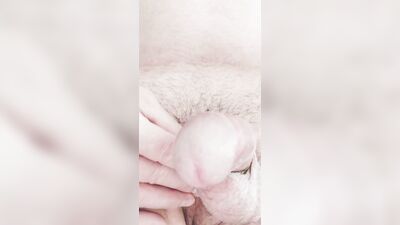 Lad plays with his tiny pecker in this close-u video