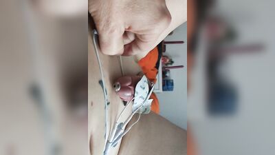Perverted chap is teasing his pecker in this close-up video