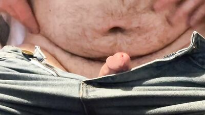 Perverted bear is jerking his willy in front of the cam