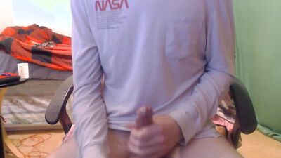 Horny teen is jerking his pecker in this fan requested video