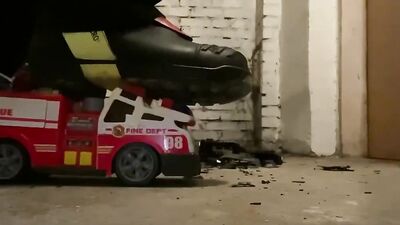 Firefighter Stomping Toy Truck
