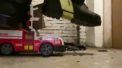 Firefighter Stomping Toy Truck