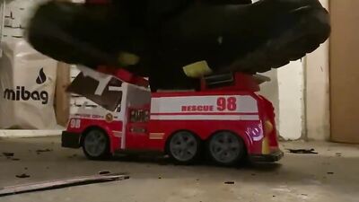 Firefighter Stomping Toy Truck