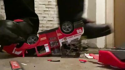 Firefighter Stomping Toy Truck