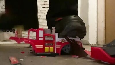 Firefighter Stomping Toy Truck