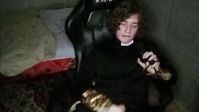 Perverted church chap is jerking a cock in this fan requested video