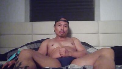 Muscular Dude, Hard AF, Jerks Off His Hard Cock Until He Blow His Load!
