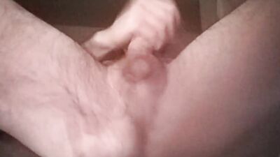 Amateur stepdad is stroking his piston in front of the cam