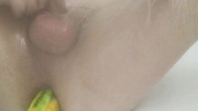 Amateur chap is drilling his tight hole while taking a shower