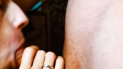 Cock hungry bloke gives boyfriend a bj in this close-up video