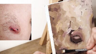 Armando Cabba is flashing his nipple in front of the cam