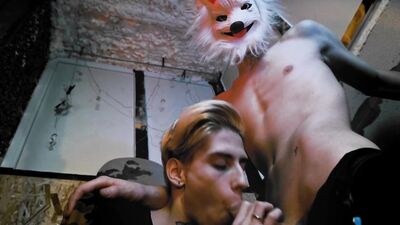 Skinny blond chap wraps his fuck-hole around pretty boyfriend's dick