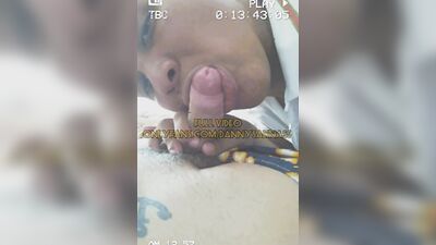 Amateur Latino sucks mate's cock in this close-up footage