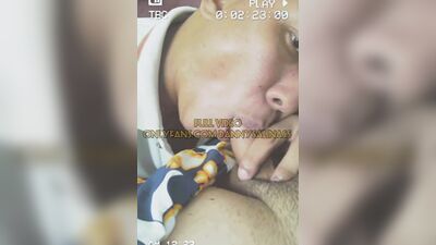 Amateur Latino sucks mate's cock in this close-up footage