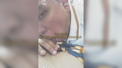 Amateur Latino sucks mate's cock in this close-up footage