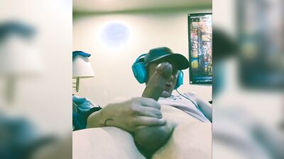 Malex Atherson is playing with his pecker in front of the phone