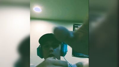 Malex Atherson is playing with his pecker in front of the phone