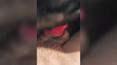 Horny dude is filming while playing with his hard pecker