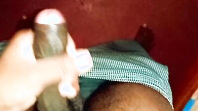 Close-up footage of a perverted chap jerking his BBC