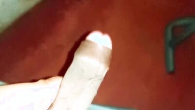Close-up footage of a perverted chap jerking his BBC