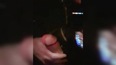Perverted amateur bloke is filming himself while jerking his pecker