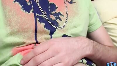 Perverted college bloke is jerking his pecker inside the dormitory