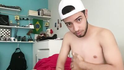 Horny Latino stretches his dong in this fan requested video