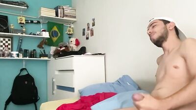 Horny Latino stretches his dong in this fan requested video
