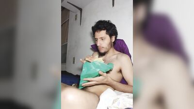 Amateur gay chap is having fun in front of the phone