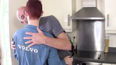Aiden Jason and his neighbor are fucking in the kitchen