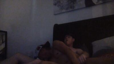 Amateur guy gets his hard pecker sucked by a perverted roommate