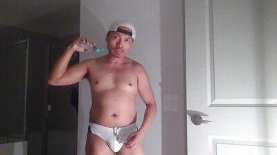 Perverted Latino is filming himself while stroking his hard johnson