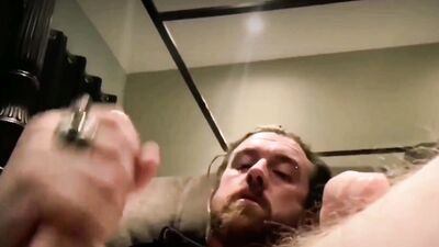 Perverted chap is jerking his piston in this homemade compilation