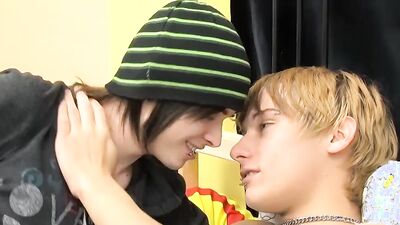 Blonde Miles Pride rimmed and fucked hard by big dick twink