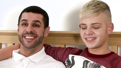 Blonde bottom ass fucked by hung lover