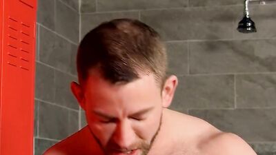 Twink Blade Woods seduces muscular trainer Shay Michaels
