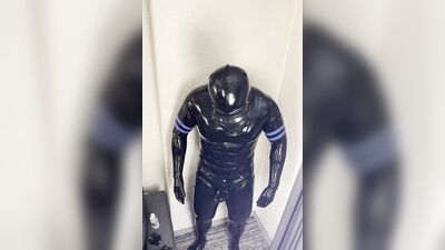 rubberdrone cumming inside his rubbertoesock