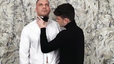 Simon Best Rides His Butler's Denny Chris' Hard Dick Until He Unloads On His Face - Bromo