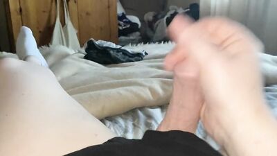 First Cumshot! Explosive Intense Edging Moaning 2 Week Load!