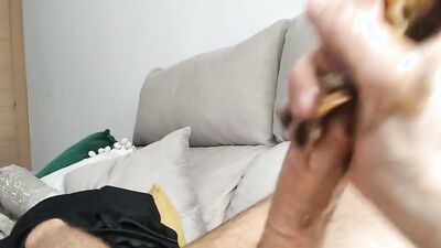 Pig Boy Jerks off Big Dick Very Dirty with Hot Banana, Lots of Pleasure, You should try
